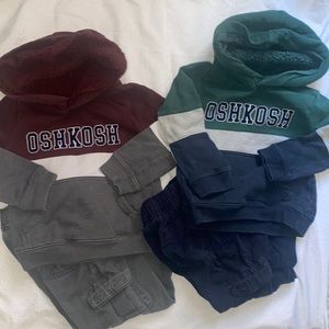 Boys Warm Osh Kosh Sweater w/Fur Hood and Cargo Pants(Two colors to choose from)